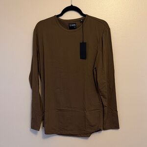 Cuts Clothing Men's Tan Long Sleeve Tee